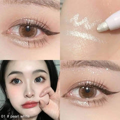 Pearl White Glowy Highlighter - 1 Pcs Creamy Gloss Finish