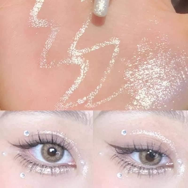 Pearl White Glowy Highlighter - 1 Pcs Creamy Gloss Finish